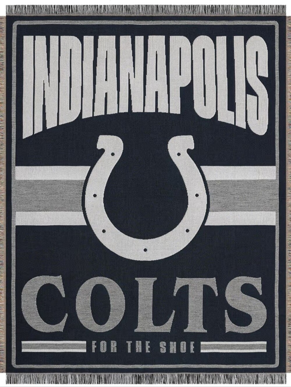 FOCO NFL Team Logo Woven Tapestry/THROW BLANKET - 46" x 60": Indianapolis Colts